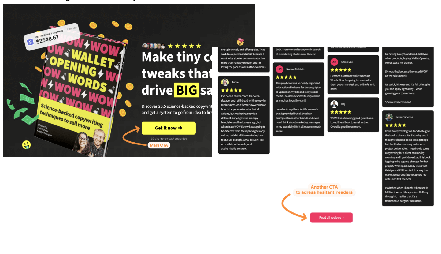 Wallet Opening Words CTAs: Get It Now and Read the Reviews